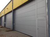 Garage door painted in colour RAL 9006